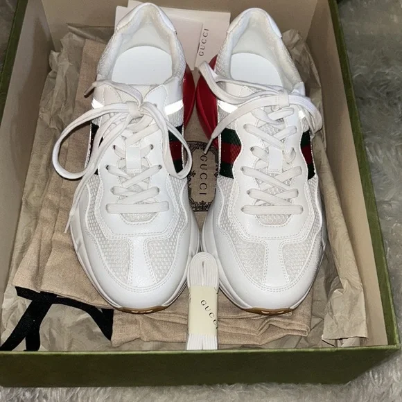 New & Authentic Gucci Rhyton Lavaredo Reflection Chunky Sneakers( Will trade) - Picture 12 of 15